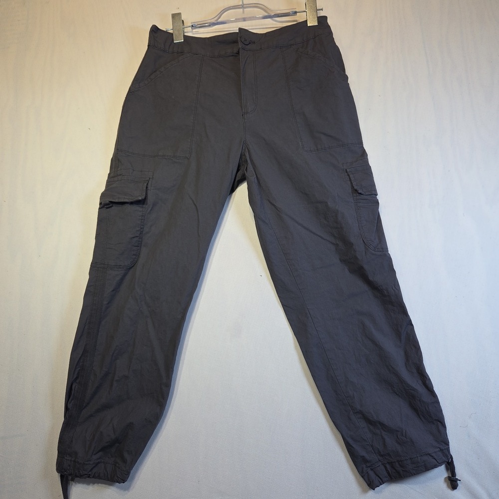 Social Standard by Sanctuary Women's Scout Cargo Pants Gray Drawstring Hem M